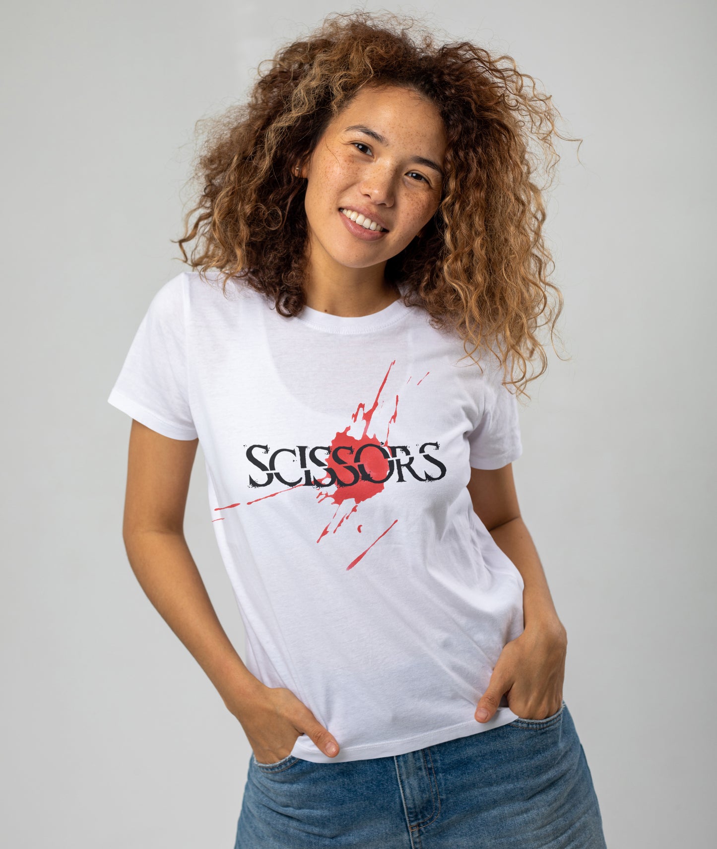 Horror Movie Scissors Logo T-Shirt