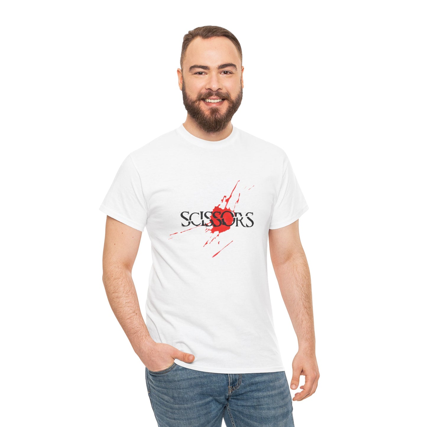 Horror Movie Scissors Logo T-Shirt