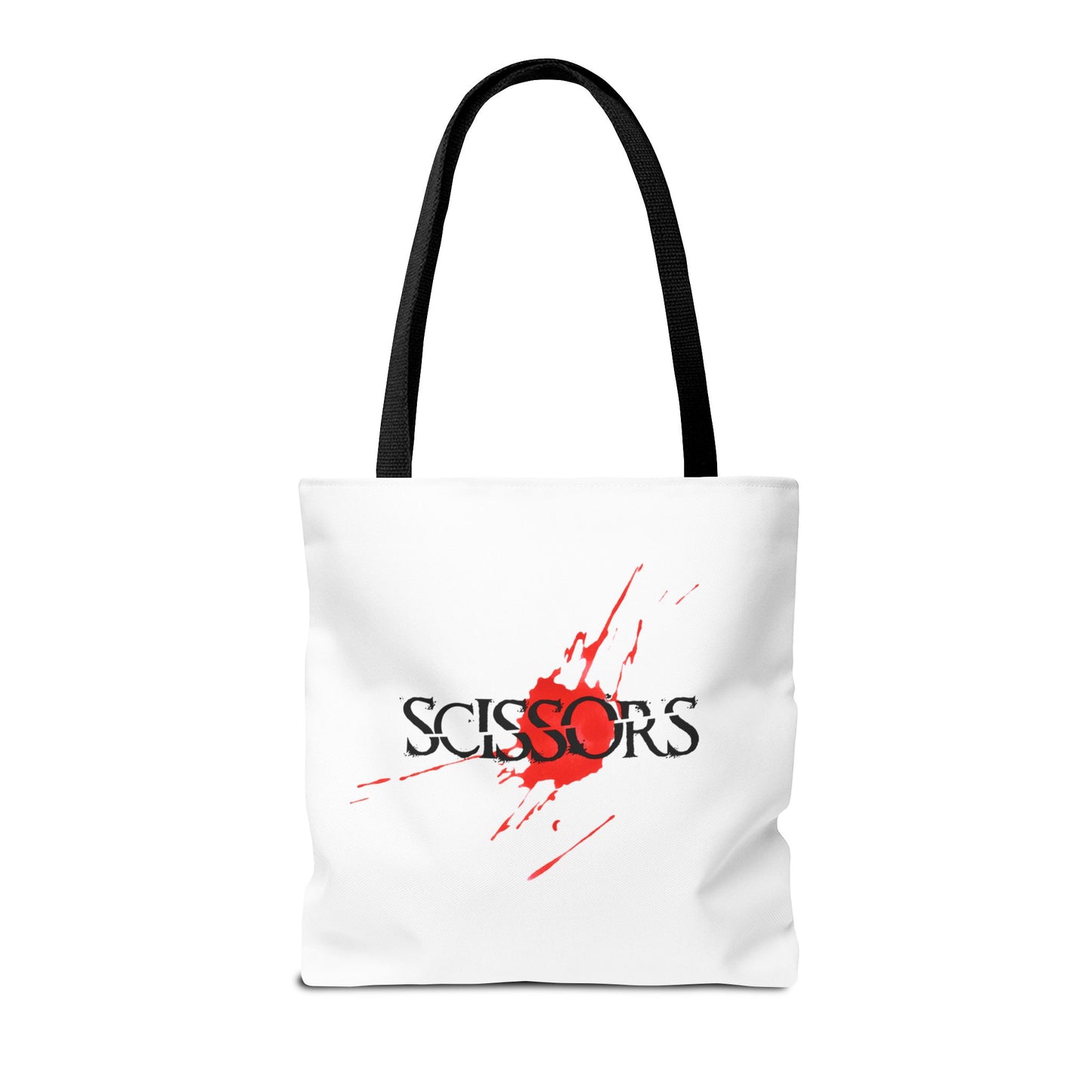 Stylish Scissors Tote Bag for Horror Movie Fans.